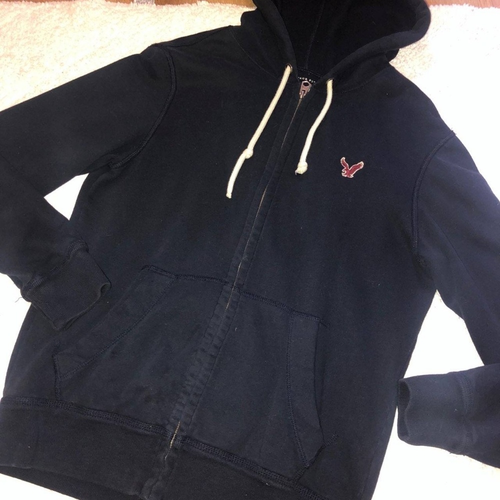 American Eagle Navy Vintage Zipup Hoodie